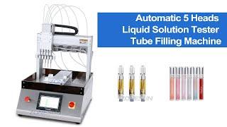 ZONESUN ZS-XYZ4 Ceramic Plunger Pump High Accuracy 5 Heads Reagent Tube Liquid Filling Machine