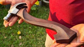 Creative Woodworking : Make a curved hammer handle like an axe | Cheney Nailer