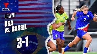 Highlights & Goles | EE. UU. Fem Sub-17 vs. Brasil Fem Sub-17 3-1 | USWNT | Telemundo Deportes