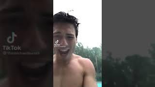 MAN GETS STRUCK BY LIGHTNING AS HE JUMPS IN POOL!!! #shorts