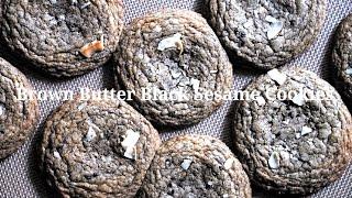 Brown Butter Black Sesame Cookies 棕黄油黑芝麻饼干