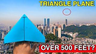 How To Make a PAPER AIRPLANE EASY | TRIANGLE PLANE | Best paper airplane that flies Far