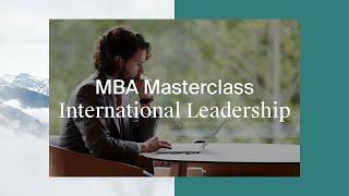 Les Roches MBA Masterclass : International leadership - Soft skills