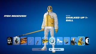 HOW TO GET CHALKED UP 1-BALL SKIN IN FORTNITE!