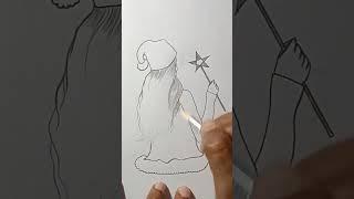 Simple Girl Drawing / A Girl Holding Christmas Star / Christmas Star Drawing / Arun Easy Art