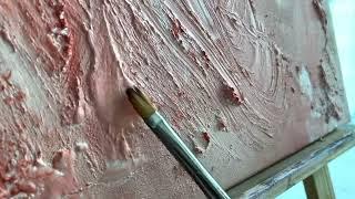 Easy Abstract Painting for Beginners / Plaster Mixture and Gold Leaf Sheets