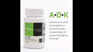 ADK DaVinci Laboratories of Vermont ADK,1500mg Vitamin A, 5000 IU, D3 500mcg & K2 Supplement