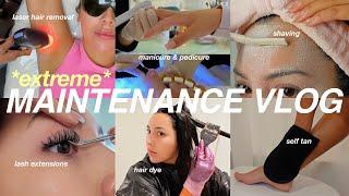 *extreme* BEAUTY MAINTENANCE ROUTINE new hair color, botox, filler, nails, makeup, self care vlog