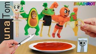 Eating Brainrot Skewer Collection – One Bite, Brain Shock! Clay Food ASMR Mukbang Kluna Tik Style