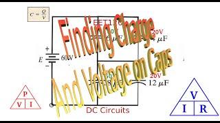 DC Circuits: Finding Charge and Voltage on a Capacitor
