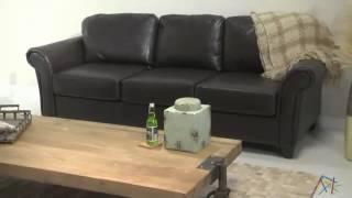 Homelegance Winter Dark Brown Fabric Sofa - Product Review Video