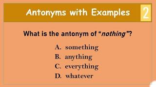 English Vocabulary Practice Test | Antonyms with Examples 2 | Test Your English Vocabulary Skills