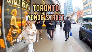 Toronto  Saturday Yonge Street Downtown Walking Tour Canada 4k