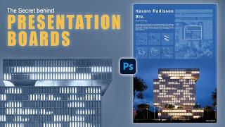 How to create Architecture Presentation board in Photoshop