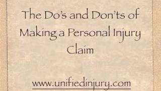 The Do's and Don'ts of Making a Personal Injury Claim