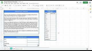 Budget Breakdown Template -  Estimated Income