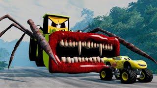 Epic escape from Lightning McQueen Zombie Eater, Excavator Eater, Mater Eater |BeamNG.Drive