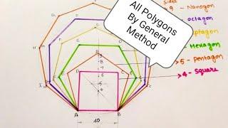 Polygons By General Method//Engg. Drawing //Engg. Graphics