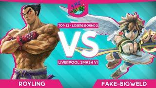 Liverpool Smash #6 | Royling (Kazuya) vs Fake-BigWeld (Pit) | Top 32 - LR2