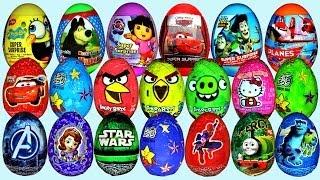 36 Surprise eggs Disney Cars Sofia Dora the Explorer Toy Story Kinder Surprise