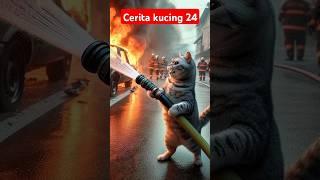 Teman anak kucing putih terbakar dalam mobil #cat #ceritakucing