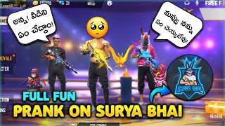 My free fire Account was scammed Prank on surya bhai gaming full fun