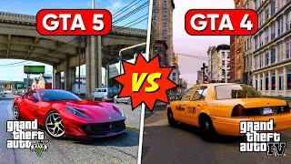 GTA 5 Vs GTA 4 Mega Comparison  Part 1 | 10 *SHOCKING* Differences You Don't Know | Which Is No.1?