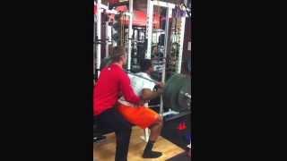 Jared Bradley free agent running back. Eccentric leg lift with trainer Kevin Dea.