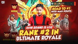 10000 Points Done Rank 2 In Ultimate | Road To #1 Rank| Pubg Mobile | HOW BRAND LIVE