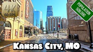 Driving Around Downtown Kansas City, Missouri After the First Snow of the Year