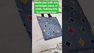 no cutting, just fold and bag is ready, diy tote bag making, sewing tutorial