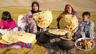 Organic Mountain Village life| Shepherd Mother Cooking Shepherd Food and Lawash Bread