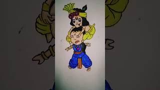 Natkhat Kahna  #shorts #ytshorts #viral #trendingshorts #art #drawing #littlekrishna #balram