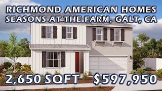 Richmond American Homes| Tourmaline ~ 2650sqft| The Farm, Galt, CA | Sacramento Real Estate| $ 597 K