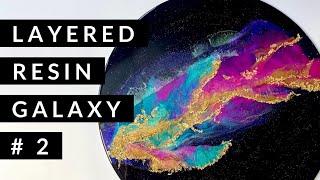Galaxy Resin 2: 금도금 플레이크, 운모 분말, 아크릴 페인트 및 3D 효과로 매우 아름답습니다!