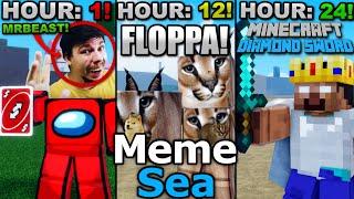 I Spent 24 Hours Getting EVERY MEME In Roblox Meme Sea... Here's What Happened!