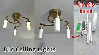 DIY Making Ceiling Lights from used goods