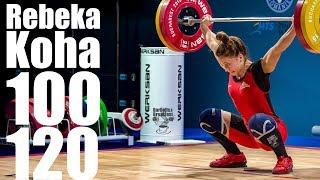 Rebeka Koha (58kg Latvia) 100kg Snatch 120kg Clean and Jerk - 2018 European Champion