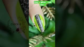 Easy glitter nail#nails #glitter #nailart #easy #nailshorts #shorts #unhas