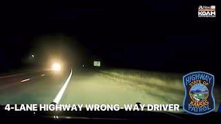 Kansas Highway Patrol stop wrong-way driver US-75 NW of Coffeyville