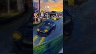 I Tried Painting a Night Scene on Canvas 4th Painting of My Art Challenge