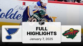 NHL Highlights | Blues vs. Wild - January 7, 2025