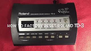 How to factory reset (initialize) Roland TD-3.