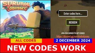 Survival Odyssey ROBLOX | *NEW CODES and ALL CODES* | DECEMBER 2, 2024