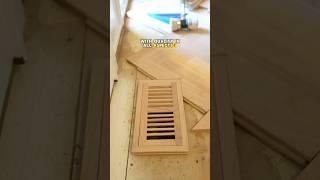 4x10 Vent on Herringbone ‍️#flooringexperts #hardwood #contractor #woodworking #construction