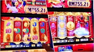 老虎机，第一下就中了大奖，赌注大小都被我挨个按了一遍，赌场，slot game