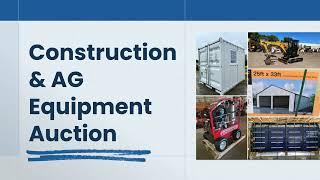 WI & MN Multiple Locations Construction & AG Equipment Auction