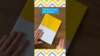 How to Make a DIY Four Part Art Pocket Folder #artsandcrafts