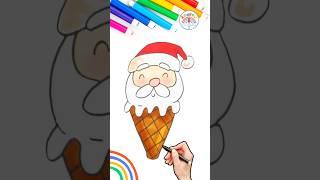 Draw Christmas Ice Cream Easy | Cute Ice Cream Drawing  #christmas #icecream