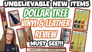 UNBELIEVABLE NEW DOLLAR TREE ITEMS | MUST SEE VINYL & FAUX LEATHER REVIEW | IS IT WORTH $1